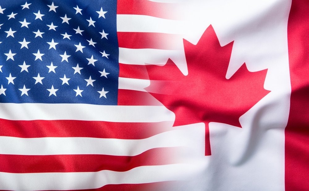 United States-Canada Flag