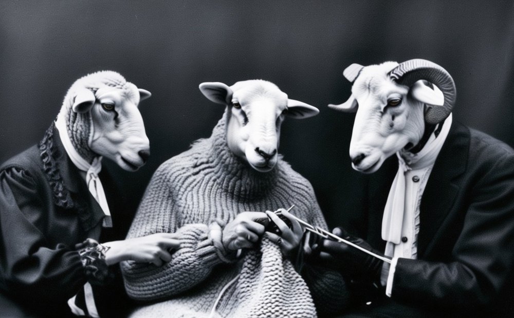 sheep knitting