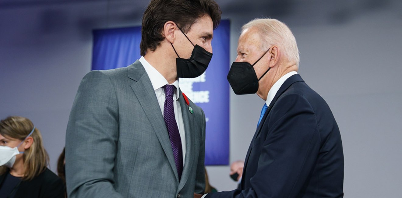 Trudeau and Biden at the COP26 Conference