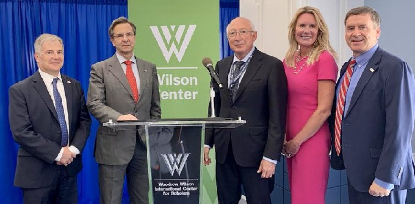 Andrew Rudman, Ambassador Moctezuma, Ambassador Salazar, Britton Mullen, and Ambassador Mark Green at the Wilson Center