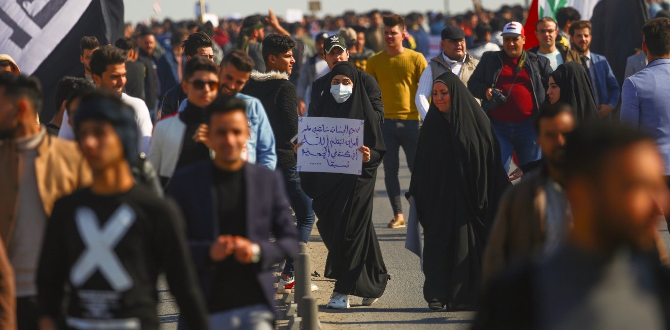 Iraqi Girl Protest