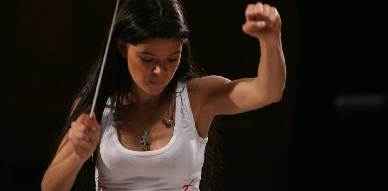 Ruslana conducting orchestra