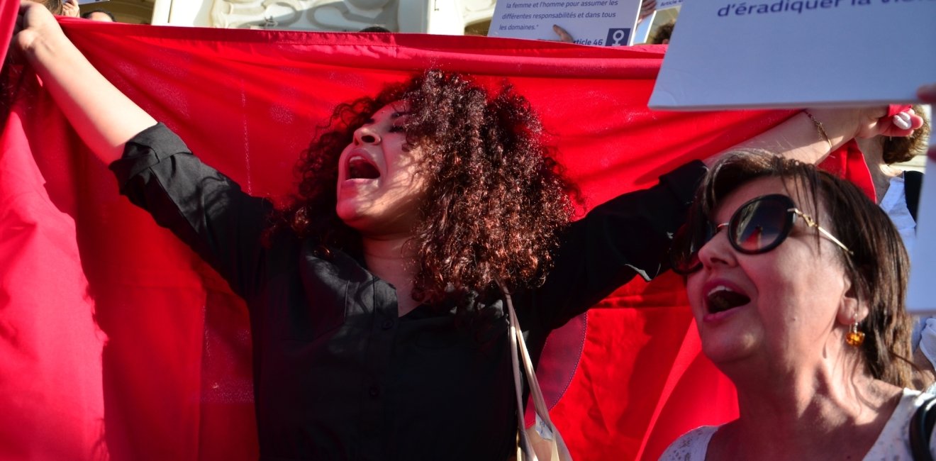 Tunisia Woman Protest