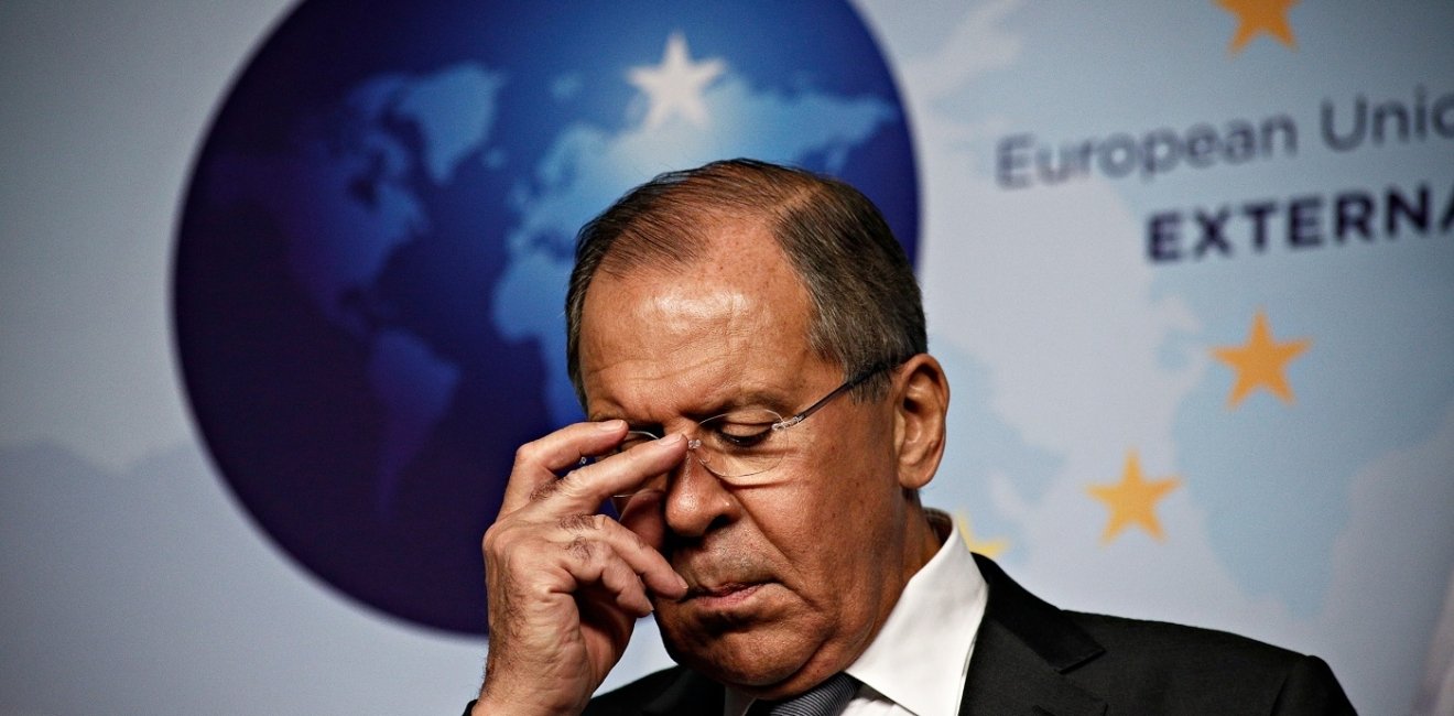 Russian Foreign Affairs Minister Sergei Lavrov in Brussels