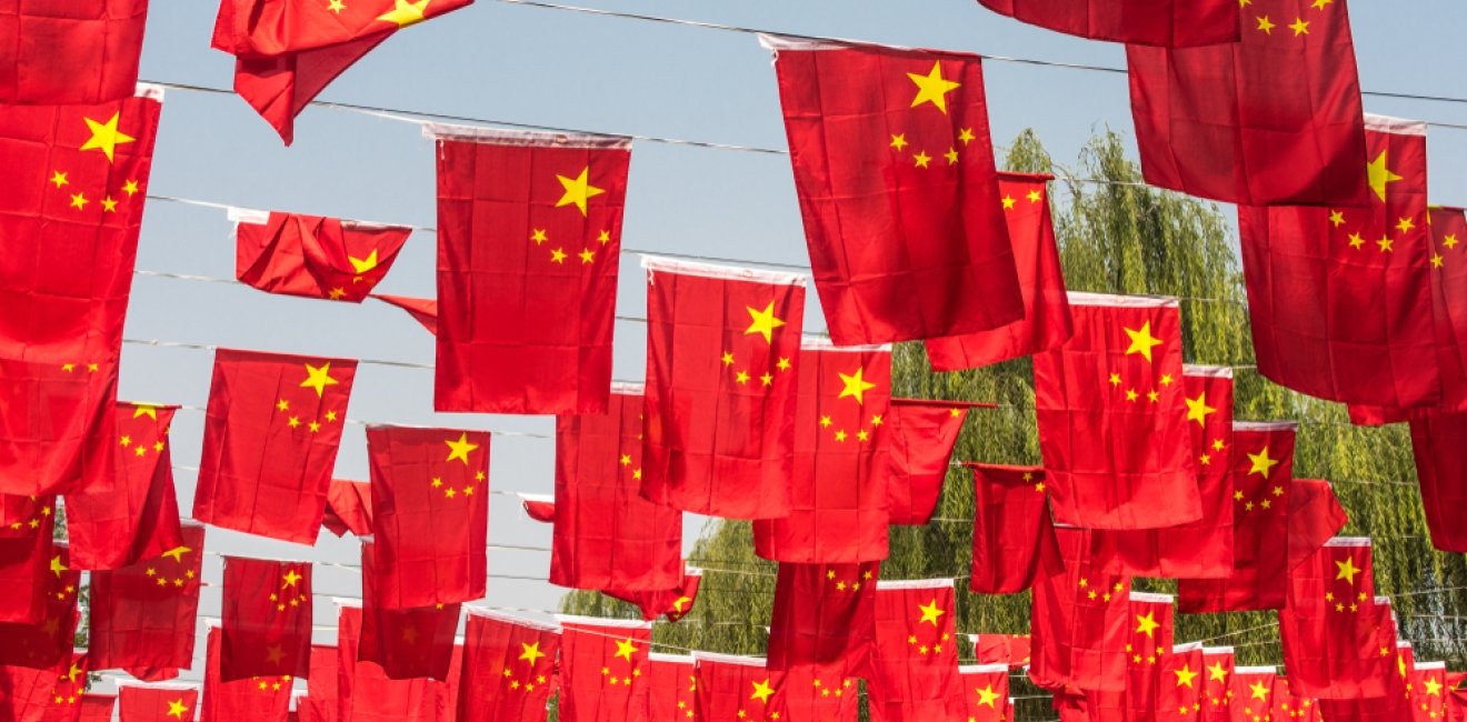 Flags in Beijing, China 