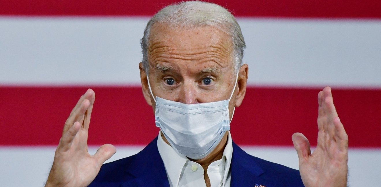 Democratic nominee Joe Biden made an abbreviated campaign visit to Grand Rapids, Michigan in September, wearing a mask.