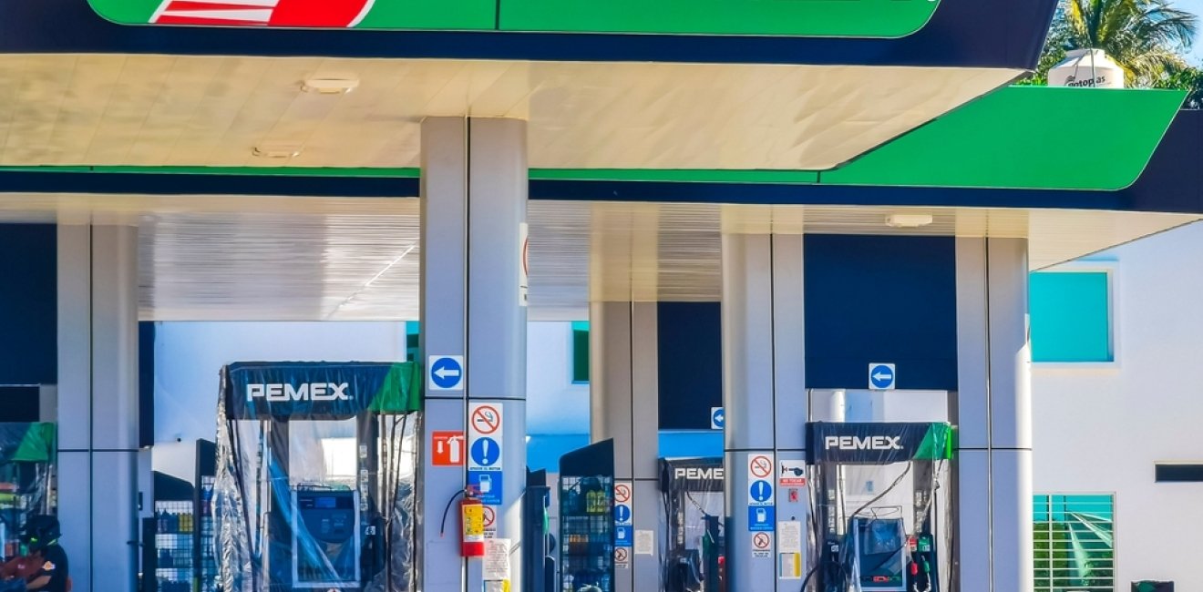 Mexican Pemex shop store at Pemex petrol gas station in Puerto Escondido Zicatela Mexico.