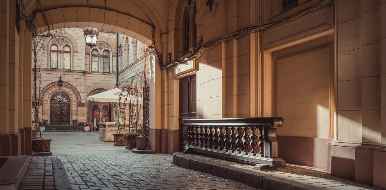 Courtyard in Odesa, Ukraine