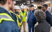 President Joe Biden receives a briefing on the response and recovery efforts in response to the 2023 Norfolk Southern train derailment, Friday, February 16, 2024, in East Palestine, Ohio. (Official White House Photo by Adam Schultz)