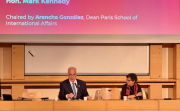 Mark Kennedy gives a speech at Sciences Po