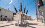 Power circuit breaker in substation, geothermal power plant. MEXICO