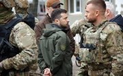 September 14, 2022 - President of Ukraine Volodymyr Zelenskyy visits Kharkiv during Russian Ukrainian war.