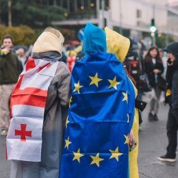 May 13, 2024: Rally on Rustaveli Avenue in Tbilisi Georgia