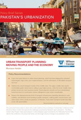 Pakistan's Urbanization-Urban Transport Planning: Moving People and the Economy