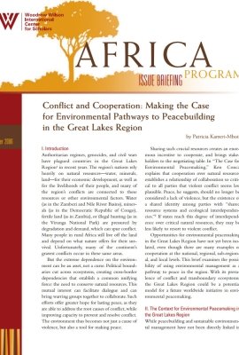 Conflict and Cooperation: Making the Case for Environmental Pathways to Peacebuilding in the Great Lakes Region