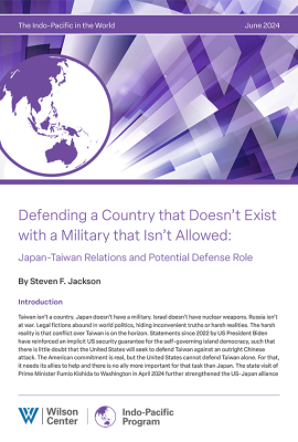 The cover of the report, with a dynamic purple graphic and the Indo-Pacific Program logo.