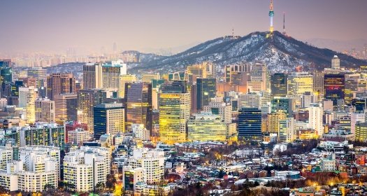 A night time view of Seoul, South Korea