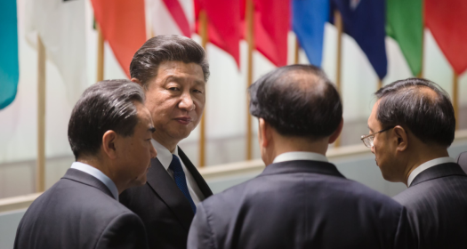 President of People's Republic of China Xi Jinping with team