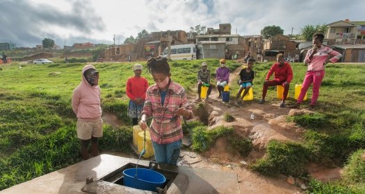 Fenosoa, like many who live in the Amoron’Akona neighborhood, works by supplying dozens of households and businesses with well water in Amoron ‘Akona, Antananarivo, Madagascar