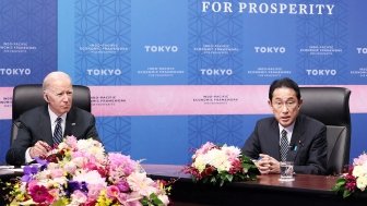 President Biden, Prime MInister Kishida, and Prime Minister Modi at the IPEF Meeting