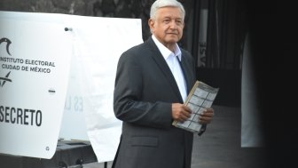 AMLO after casting his vote