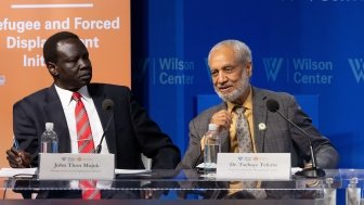 Dr. Tsehaye Teferra speaks during World Refugee Day panel discussion