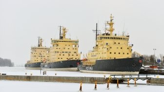 Finnish icebreakers in Helsinki harbour