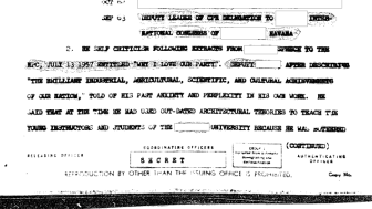 A cable sent from CIA headquarters to an agency officer in Mexico City concerning Liang Sicheng and whether or not he could be persuaded to defect to the United States.