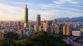 Taipei City skyline view