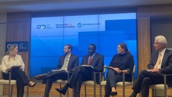 John Thon Majok speaks at the 2023 World Development Report Panel Series