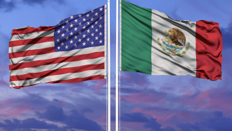 U.S. and Mexico flags