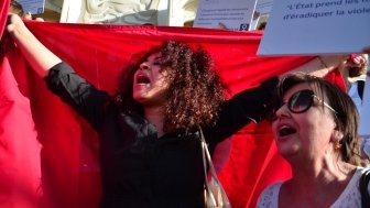 Tunisia Woman Protest