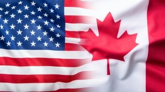 United States-Canada Flag