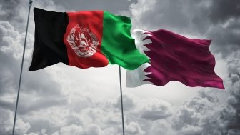 Afghani and Qatar Flags