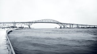 Blue Water Bridge between Canada and the U.S.