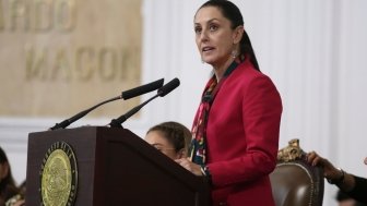 Claudia Sheinbaum Pardo, Mexico City Mayor presents her first report to the city congress.