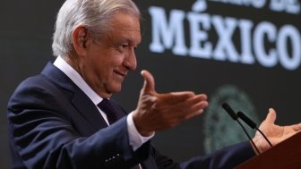 La Paz, baja California South, February 21 2020. Andrés Manuel López Obrador, Mexican president in a press conference.