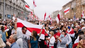 Scene from Belarus Protests, August 2020