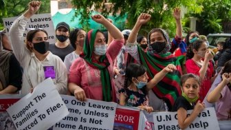 Afghan Women Protest in India