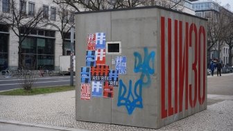 Navalny protest art in Berlin Germany