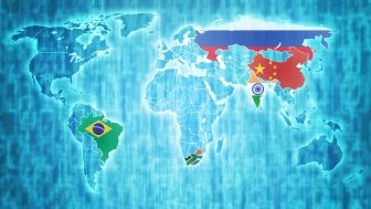 BRICS countries highlighted on map