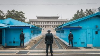 South Korean soldier at the DMZ by Joshua Davenport