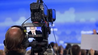  Videographer at the annual press conference of the President of Russia, March 2016