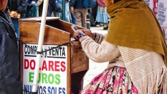 Woman Money La Paz Bolivia