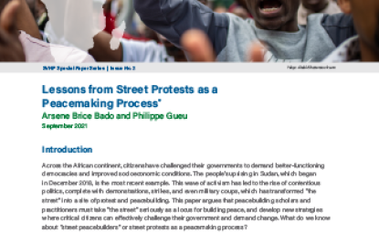 Lessons Street Protests SVNP Publication Cover