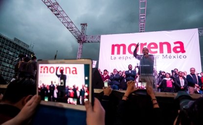 AMLO at a Morena rally