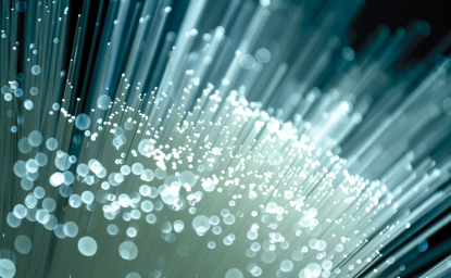 Close up of fiber optics