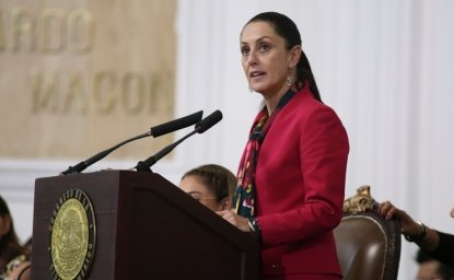 Claudia Sheinbaum Pardo, Mexico City Mayor presents her first report to the city congress.