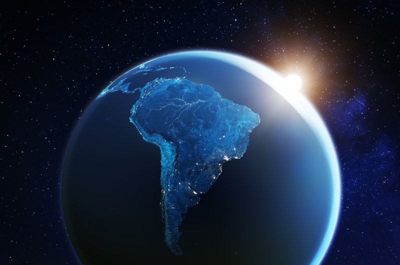 South America viewed from space