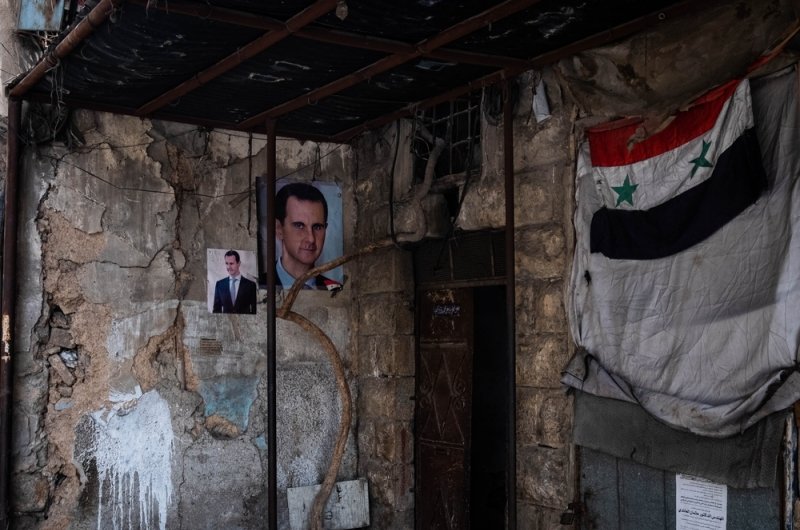 Assad Posters on Walls